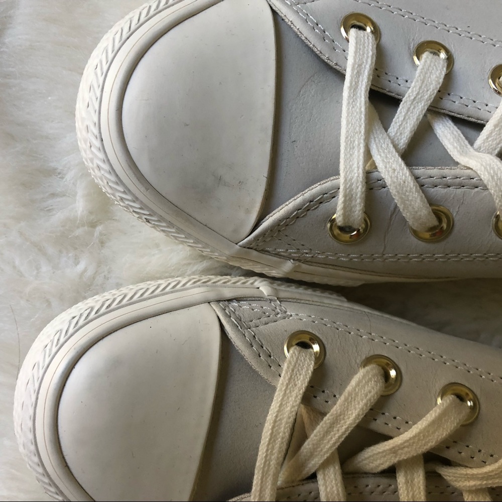 Cream leather Converse 9 - Picture 2 of 8